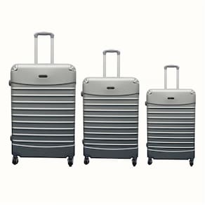 Conjunto De Malas Abs 3 Peças Com Rodas 360 E Cadeado Travel