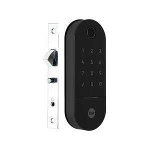 Fechadura Digital Lia BP Porta de Correr Preta Fosca Yale