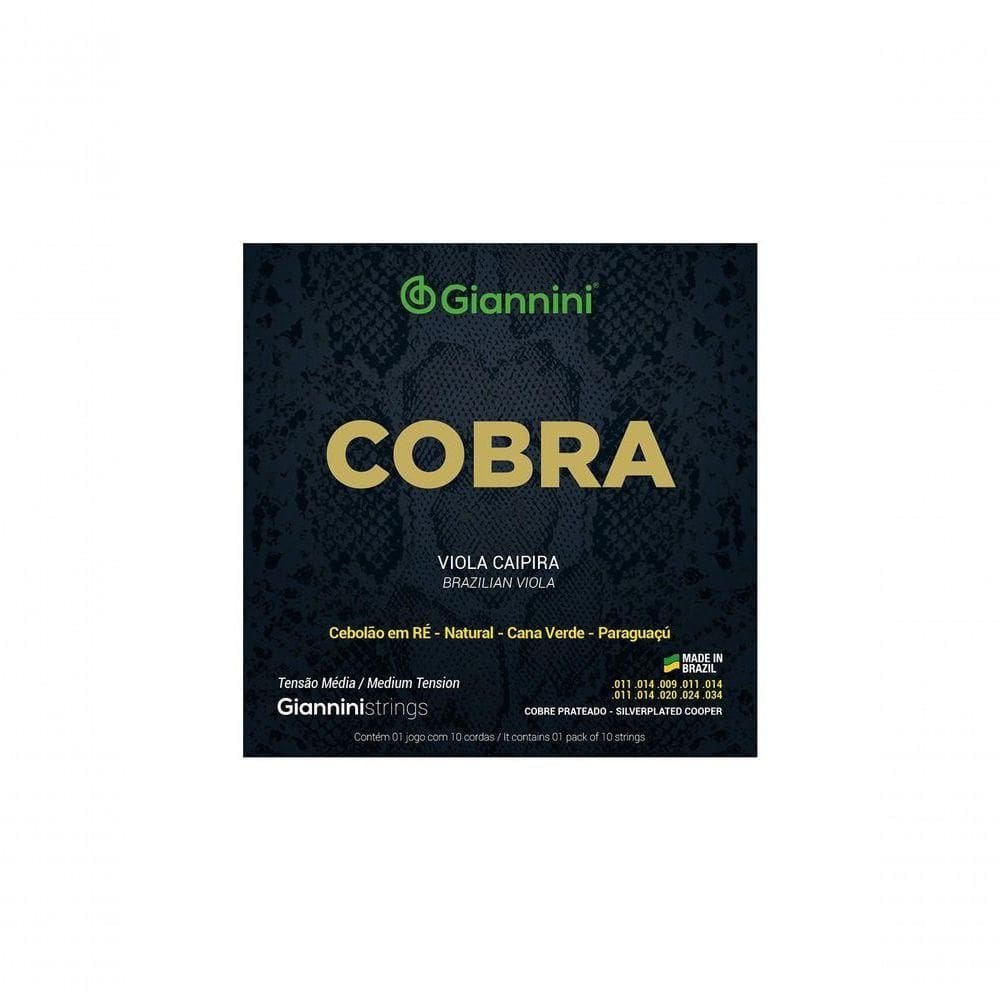 Encordoamento Para Viola Aço Cobre Prateado Tensão Média Série Cobra Gesvm