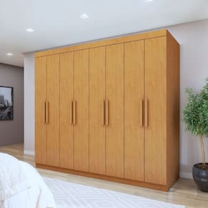 Guarda-roupa para Quarto 8 Portas Andara Amêndoa Clean