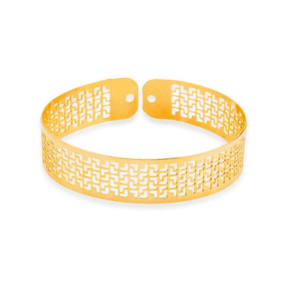 Bracelete Dourado De Renda Vazado