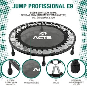 Jump Profissional Cama Elástica Com 36 Molas E9 Acte