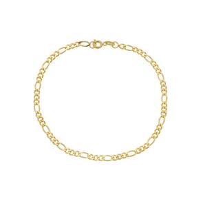Pulseira Dourada Masculina Elo 3 Por 1 - 4Mm