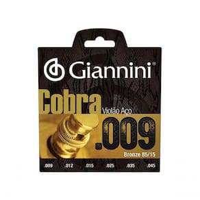 Corda Para Violao Giannini Geewak Bronze Cobra 85-15 0,009