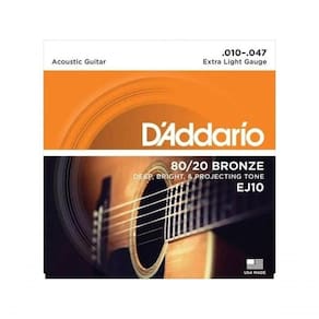 Encordoamento Violão Aço .010-.047 80-20 Bronze Ej10-b D