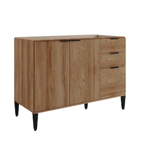 Balcão de Cozinha Miami 1200mm 2 Portas 3 Gavetas Sem Tampo Carraro Freijó