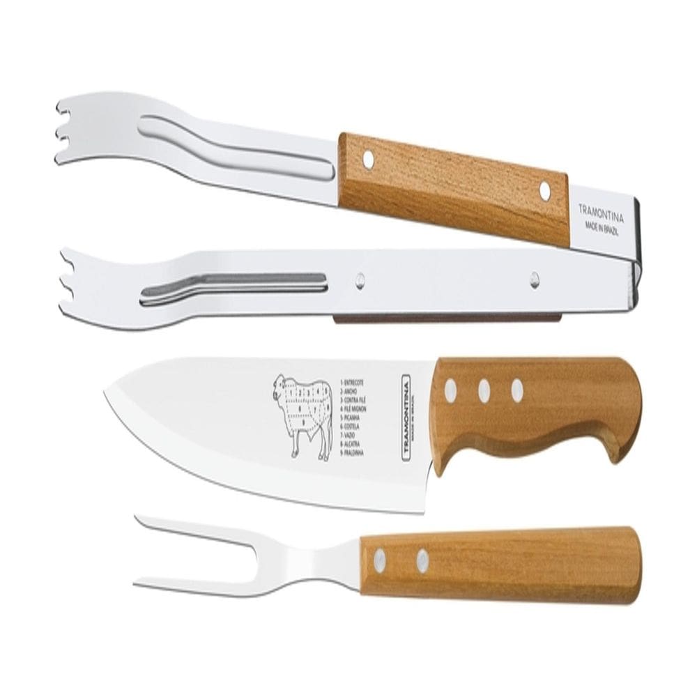 Jogo Para Churrasco 3 pçs Tramontina