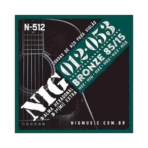 Encordoamento P/ Violão Aço Nig Bronze N-512 12/53 - Ec0526