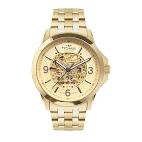 Relógio Technos Masculino Automático Dourado - 8n24ak-1d 8n24ak-1d