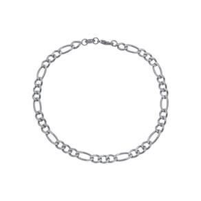 Pulseira Prateada Masculina Elo 3 Por 1 - 5Mm