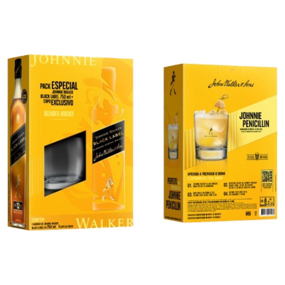 Kit Whisky Johnnie Walker Black Label | Casas Bahia