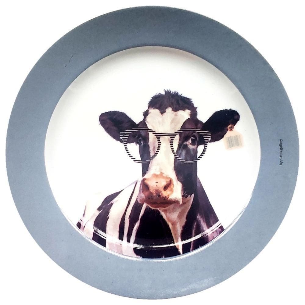 Prato De Porcelana Vaca Fafá - 25,5 Cm