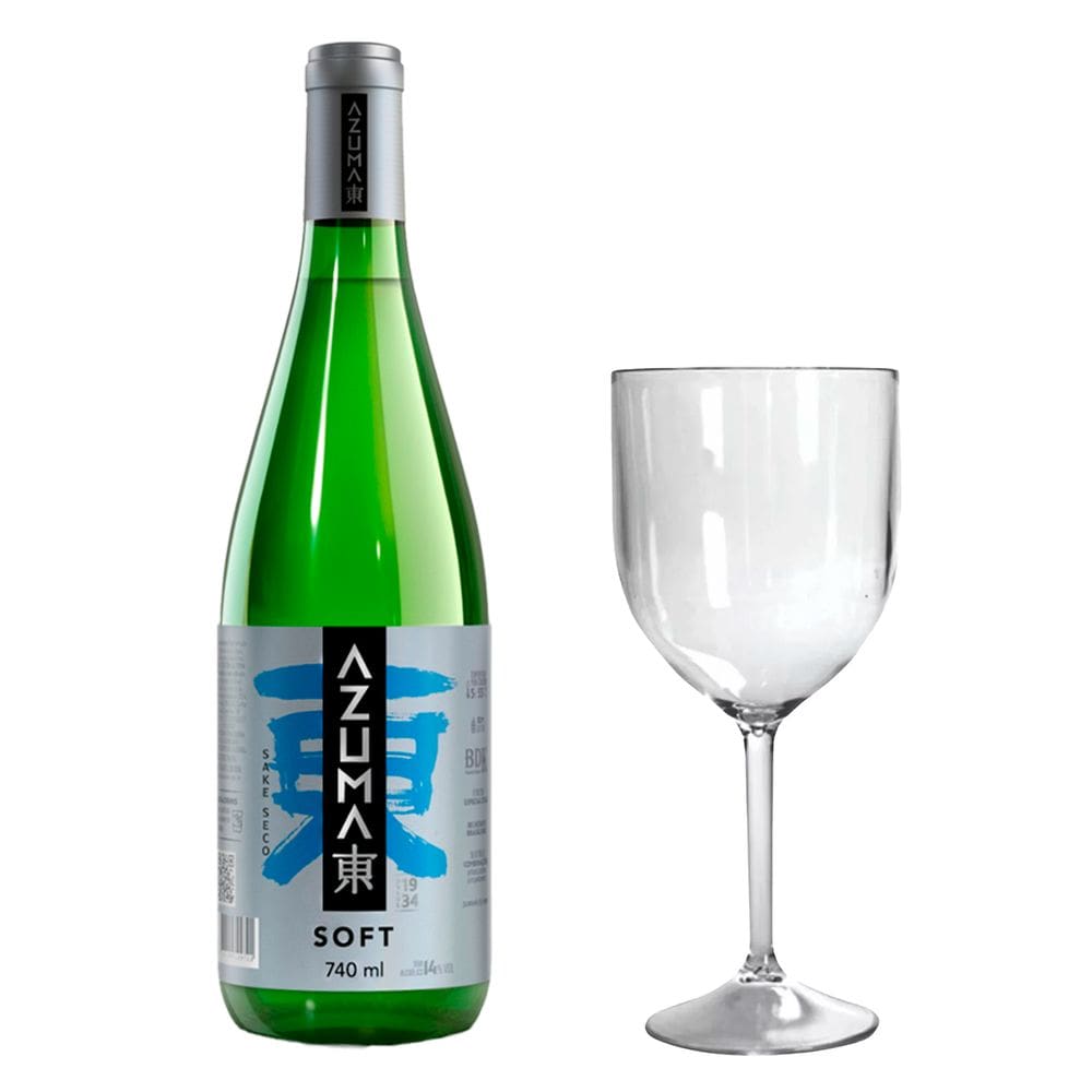 Saquê Azuma Soft Sake Seco 740ml + Taça