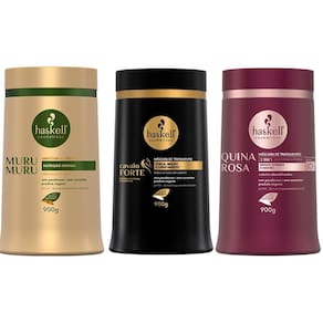 Kit Máscaras Cavalo Forte Quina Rosa Murumuru 900Gr Haskell