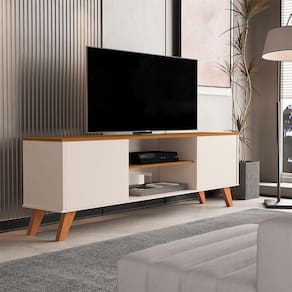 Rack Para Sala Bancada Aparador Helena Off White Ypê