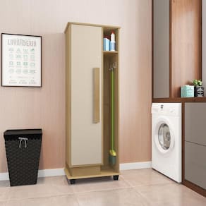 Multiuso Premium Para Lavanderia 1 Porta Caribe Cinamomo Off White