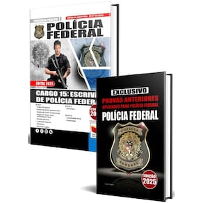 Kit Apostila Polícia Federal 2025 Escrivão + Caderno Provas