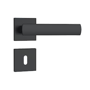 Fechadura Stam Porta Interna 813/35 Preto Roseta Aço Inox