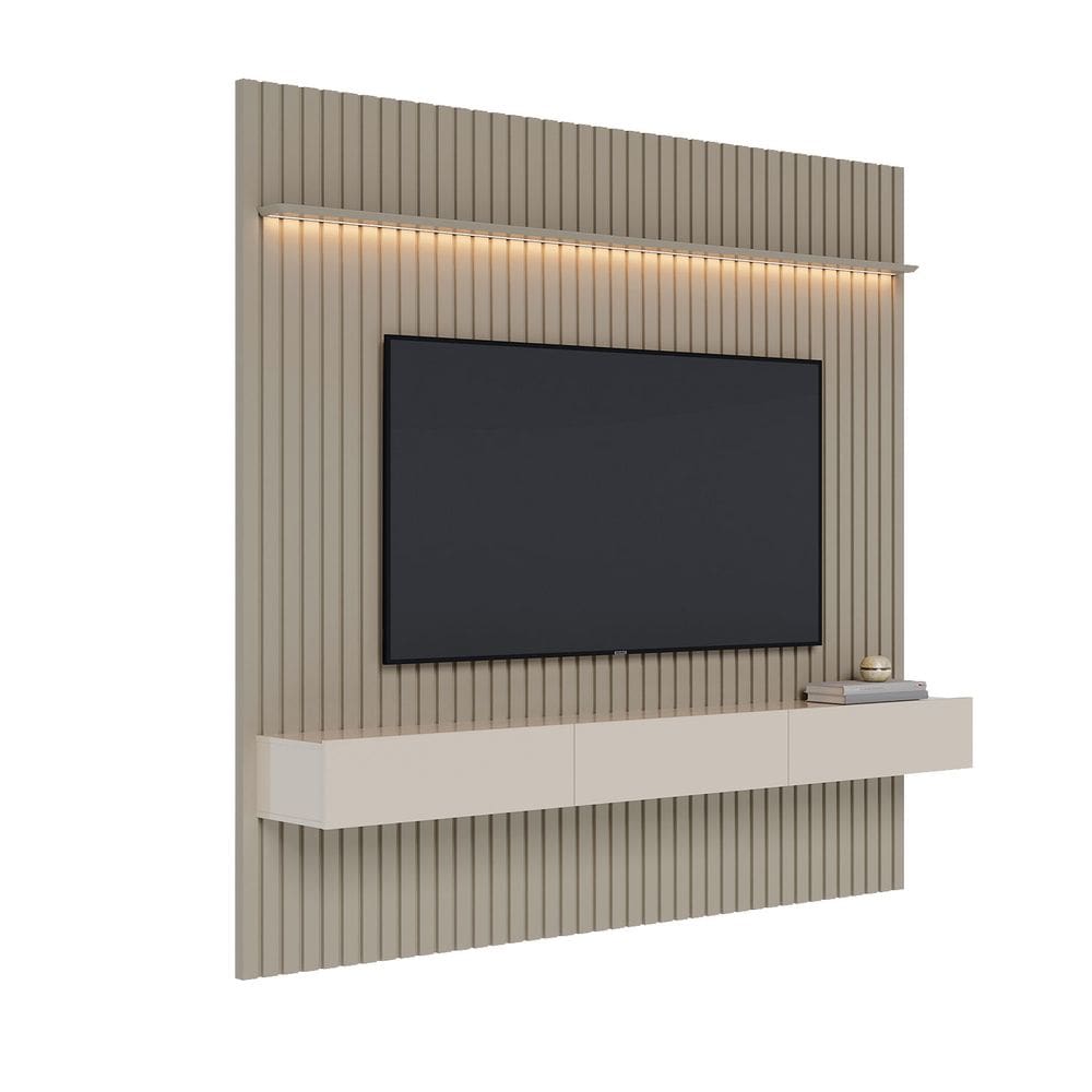 Home Ripado Flow 2.2 LED Gianduia com Off White - MóveisAqui