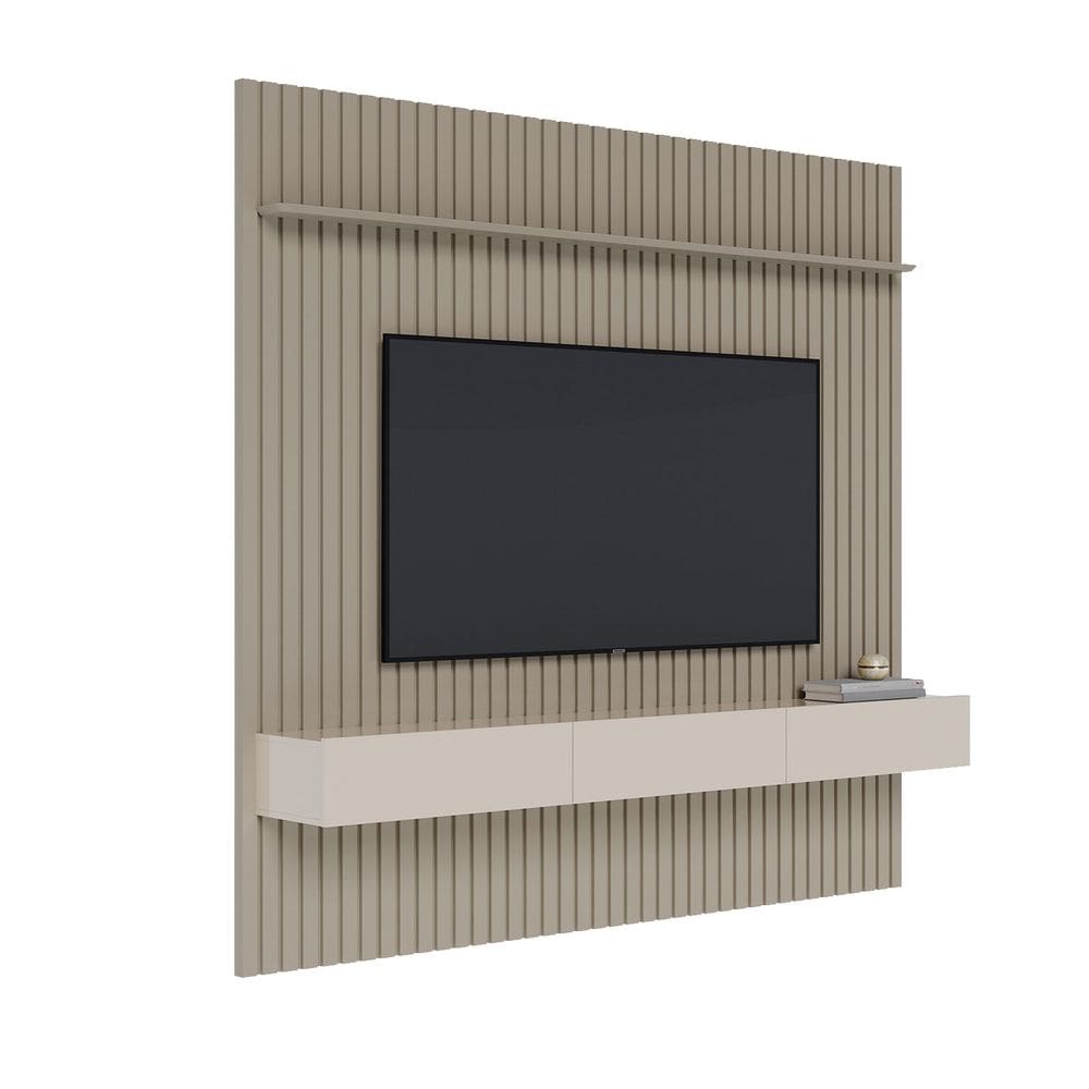 Home Ripado Flow 2.2 Gianduia com Off White - MóveisAqui