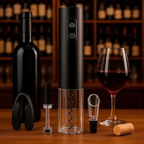 Abridor De Vinho Elétrico Prático Com Botão Único