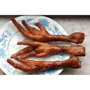 Kit 2 Quebra-Cabeças Culinarios Comida De Boteco De 60 Peças