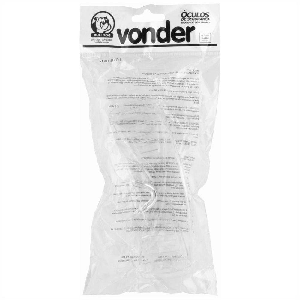 Óculos De Segurança Vonder Bulldog Incolor