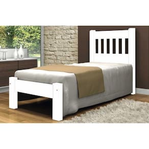 Cama Solteirão (Solteiro Extra) Pérola de Madeira Maciça Tauari