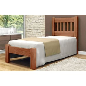 Cama Solteirão (Solteiro Extra) Pérola de Madeira Maciça Tauari
