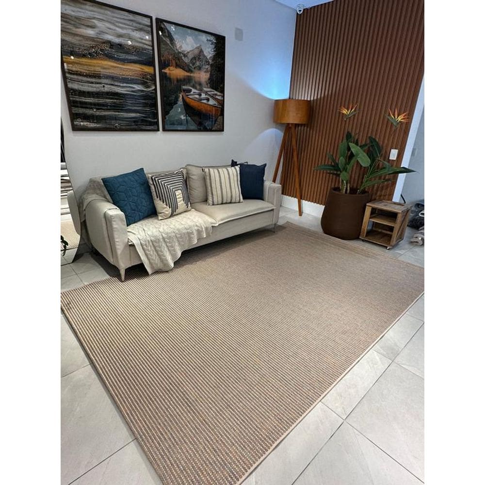 Tapete Buzios Lual Bege/Azul 73 0,66X2,40