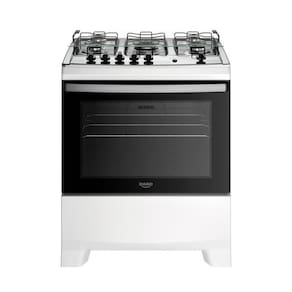 Fogão Dako 5 Bocas Mesa Inox Tripla Chama Supreme Branco Bivolt