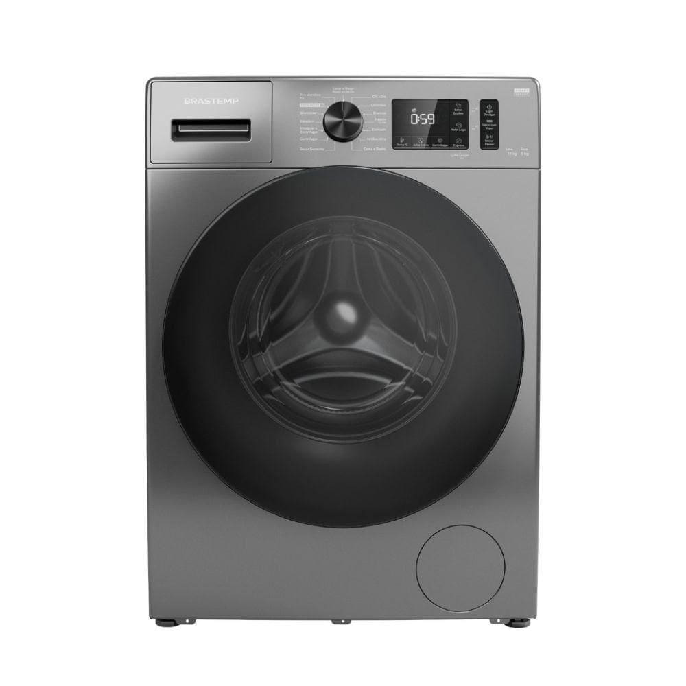 Lava E Seca Brastemp BNO11AS Prata 220V