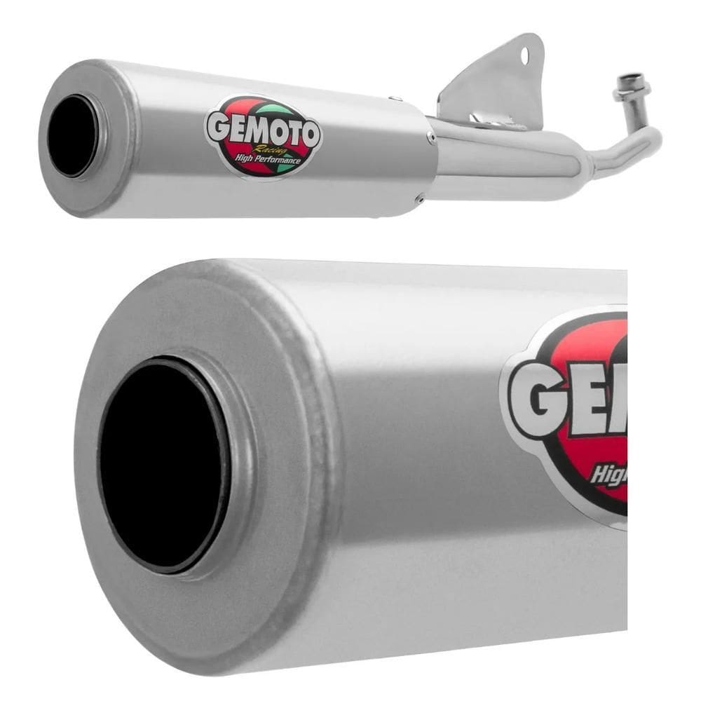 Escapamento Racing Pop 100 Cromado Com Ponteira - Mod Gemoto