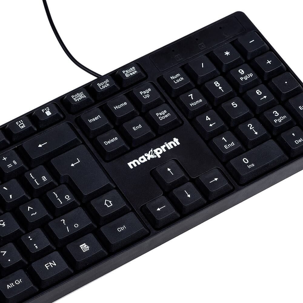 Teclado Maxprint OFFICEEASY Multimidia FN USB | Casas Bahia