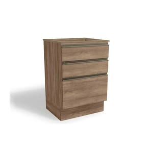 Balcão de Cozinha c/ Tampo p/ Cooktop Maxxi G743 c/ 3 Gavetas 60cm Nogal/Nogal - Kappesberg