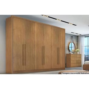 Guarda Roupa Casal 6 Portas e 6 Gavetas Robust/Livorno Cumaru - Novo Horizonte