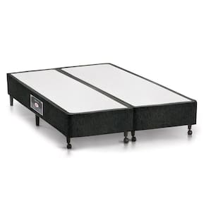 Cama Box Base Queen Lux Chenille Black (158x198x23 (2 uni 79X198)) - Castor