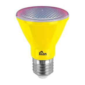 Kit 6 Lampada Led Decor Par20 6W Amarelo Bivolt E27 Kian
