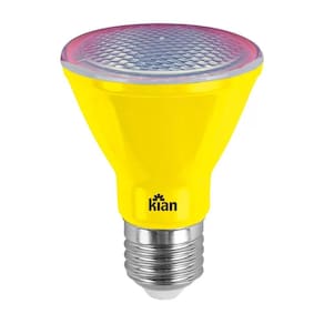Kit 3 Lampada Led Decor Par20 6W Amarelo Bivolt E27 Kian