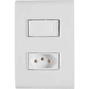Kit 5 Conjunto Interruptor Simples + Tomada 20A Tramontina