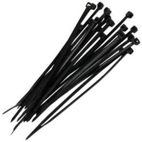 Abracadeira De Nylon Cinta Lacre Preta 4,8X200 Mm 50Unidades