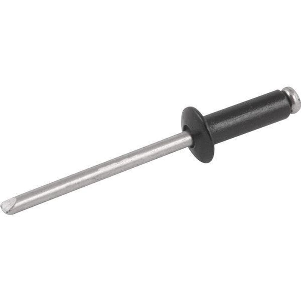 Rebite Alumínio Preto 4,8X10Mm 510 Com 1000 Peças - Vonder