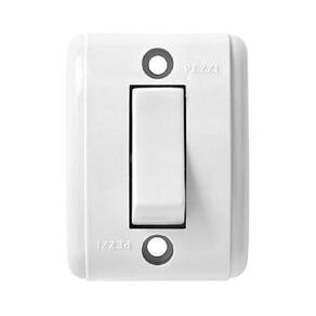 Interruptor Sobrepor Simples Retangular 10A Branco Pezzi
