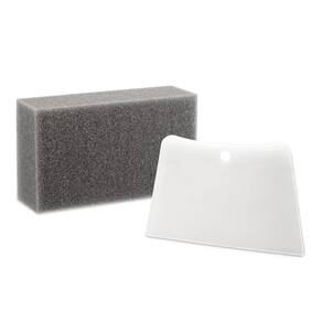 Kit 6 Bloco Espuma + Espatula Plastica Aplica Rejunte Condor