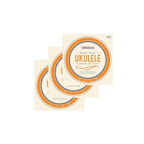 Kit 3 Und Enc. Ukulele Baritono D`Addario Pro Arte Ej65B .28