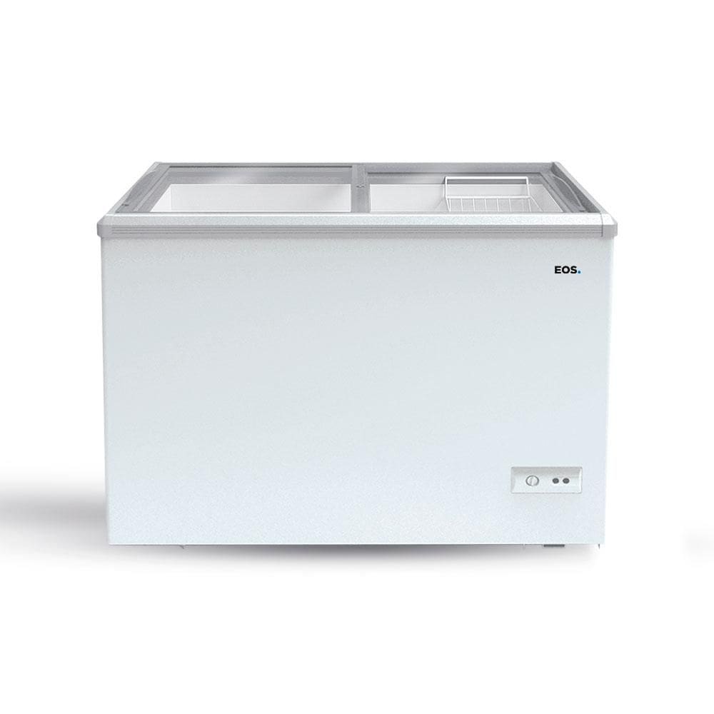 Freezer e Conservador Expositor Horizontal EOS 450 Litros Eco Gelo Dupla Ação com Tampa de Vidro EEH500XX 110V