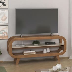 Rack para TV até 60 Polegadas 133,5cm com Pés Retrô Multimóveis CR45328