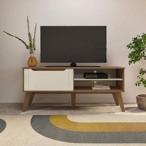 Rack para TV até 60 Polegadas 134cm com Pés Retrô 1 Porta Multimóveis CR45323
