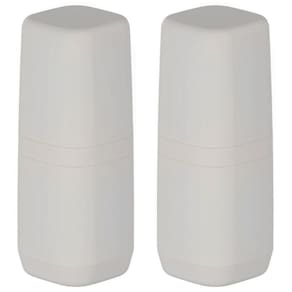 2x Porta Escova de Dente Banheiro Viagem OU Aura Bege