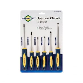 Jogo De Chaves De Fenda-philips Com 6 Peças Brasfort